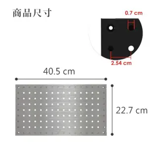 【撥撥的架子】1片 40.5x23cm 不鏽鋼洞洞板 浴室收納架 免打孔置物架 無痕洞洞板(不鏽鋼洞洞板-一片)