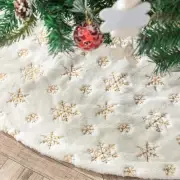 Plush Christmas Tree Skirts, 36 inches Luxury Snowy White Faux Fur Xmas Tree ...