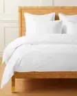 Serena & Lily Border Frame Sateen Duvet Cover (White) - Set Of 2 - (Queen/Full)