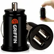 Black Dual USB Phone Charger Cigarette Lighter Adapter Car Charger Accessories (for: Peugeot)