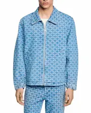 Sandro Square Cross Denim Jacket