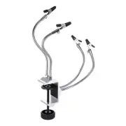 Soldering Helping Hands,Third Hand Tool with Arms & 4 Alligator Clip,Silver,10"