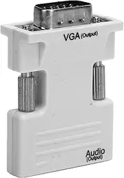 High Definition Multimedia Interface to VGA Converter Lossless Transmission Compact Design HD Video Adapter for Computer Accessories (White)