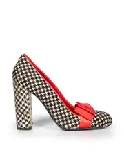 Houndstooth Pony Hair Pumps