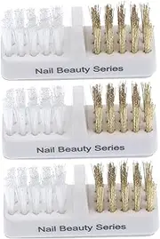 Beaupretty 3pcs Nail Art Cleaning Brush Set Manicure Drill Bit Cleaner Easy to Use Material for Home Salon Use
