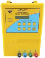 350km Mains & Battery Electric Fence Energiser Charger Thunderbird Solar MB5600R