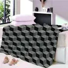 Columnar Appearance Light Sky 3D Warm Plush Fleece Blanket Picnic Sofa Couch