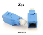 2-PACK Cisco Console Rollover Adapter for RJ45 Ethernet Network Cables, UX-RO11C