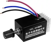 domoi 1Pc Motor Speed Regulator DC 12V/24V 10 a Motor Speed Controller Switch for Car Truck Fan Heater Control