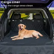 Car Back Seat Cover For Pet Dog Travel Waterproof Bench Protector Luxury -Black