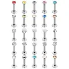 25Pcs 16G Labret Studs Lip Monroe Ring 316L Steel Helix Cartilage Tragus Earring