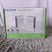 SEALED NEW NETGEAR XAVB101 Powerline AV Ethernet Adapter Kit Up to 200Mbps