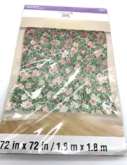 NIP Floral Easter Spring Backdrop 72” X 72” Floral Polyester