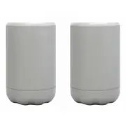 2x Annabel Trends 12cm S/S Can Beer Beverage Cooler Insulated Holder Titanium