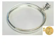 1 OZ GOLD Coin Australian Lunar Dragon Year Sterling Silver Bezel SCREW TOP