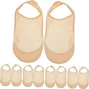 [OFFSCH] 5 Pairs Suspender Invisible Socks Women's No Show Socks No Show Socks Non Slip Socks for Heels Invisible Socks for Women No Show Socks for Flats Flat Sock High Heel Socks