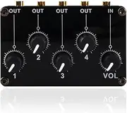 IsMwav TM400 Mini 4 Channel Stereo Line Mixer 4In1Out for Studio Recording Low Noise Small & Sophisticated Audio Passive Mixer