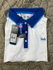 Adidas UCLA Bruins Men's Climacool Polo Golf Shirt - White - Size S