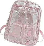 [Ungtyb] Backpack Bag Men, Sports Backpack Men, Waterproof Back Pack, Clear School Bag, Heavy Duty Bags, Clear Backpacks, Heavy Duty School Bookbag, Large Capacity See Through Bag for Sports Event