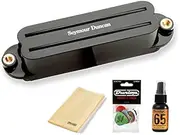 Seymour Duncan SHR-1B Hot Rails Strat Bridge Pickup - Bundled with Dunlop Pick Pack, Platinum 65 Cleaner-Polish, and Polish Cloth (Black)