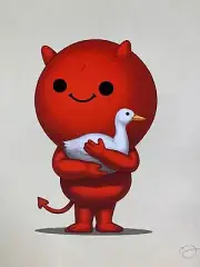 Mikeland Lucy - 2020 Mike Mitchell poster art print devil duck 1st