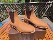 RM Williams CRAZYHORSE LEATHER Craftsman Mens Boots Vintage Brown 9.5H & 10.5US