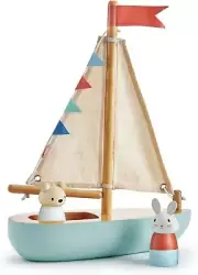 Tender Leaf Toys - Sailaway Boat Ship Toy Set for Boys and Girls - Age 3+