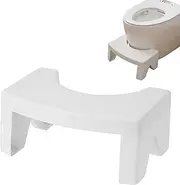 Toilet Feet Stool - Potty Stool Squat - Easy to Wash Anti Slip Sturdy Portable Toilet Step Stool Toilet Feet Stool for Adults & Kids Pouxa