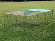 Wire Rabbit Hutch Chicken Coop Large House Cage wire Run Bunny Pet Outdoor