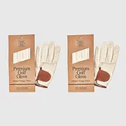 Modest Vintage Player Ltd PRO Cream Cabretta Leather Golf Glove (2-Pack) - Womens L/H (Medium)