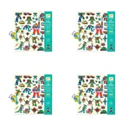 640pc Djeco Robot Metallic Stickers Stationery Art/Craft Decals Set Kids 4y+