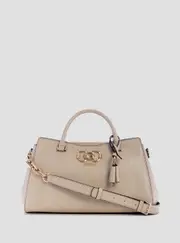 GUESS Women's Beige Salinge Luxury Satchel Bag