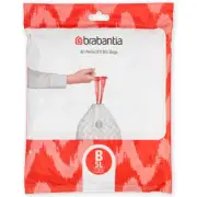 Brabantia Waste Bin Liners Bags Thick Plastic Trash Bags Code B (5L) 40 Bags