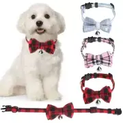 Cat Buckle Bow Grid Collar Cats Collar Pet Supplies Kitten Collar Puppy Collar