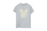 Mickey Mouse Womens/Ladies Chamomile Head Cotton Boyfriend T-Shirt (Sports Grey) - UTBI53166