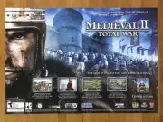 Medieval II 2 Total War PC 2006 Foldout Poster Official Authentic Game Promo Art