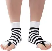[Generic] 1 Pair Yoga Sport Gym Five Toe Separator Socks Foot Alignment Pain Massage Socks,Prevent Foot Cramps