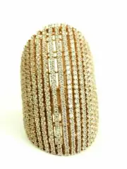 Ladies Incredible 430 stone Band Ring Cubic Zirconia Sterling Silver size 7