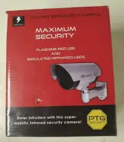 Realistic Looking Dummy IR Camera Indoor Outdoor Imitation Red LED