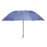 在飛比找樂天市場購物網優惠-雨傘批發十骨加大銀膠格子雨傘定制折疊遮太陽雙人商務晴雨兩用傘