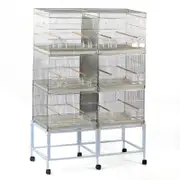 6xBreeding Bird Cages on Stand for Canary Parakeet Budgie Cockatiel Small Birds