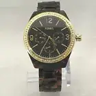 New FOSSIL BQ3344 Chronograph Glitz Brown Acetate Bracelet Women Watch