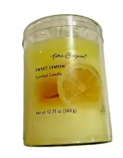 Candle Sweet Lemon Glass Jar 12.75 oz New Old Stock Time Again Ganz Vintage New