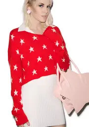 [Wildfox Couture] Starlight Cropped Billy Sweater