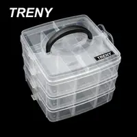 在飛比找momo購物網優惠-【TRENY】三層收納盒 小 18格(收納箱 整理盒 零件盒