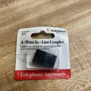 Four wire in line coupler connect to modular line cords for phone extension