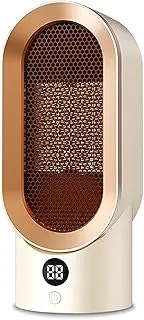 Yakiter Portable Space Heater, Ceramic Energy-Efficient Heater with LED Display for Indoor Use, 800W 2-Speed Heater Fan, Overheat & Tip-Over Protection, Low Noise for Home/Office (01)