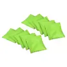 10pcs Cornhole Bean Bags Canvas Sandbag Outdoor Party Hand Tossing Game, Green