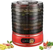 Food Dehydrator, 350W Fruit Vegetable Dryer Machine with 1-72H timer, Adjustable Temperature Control 35-70°C, 360° Hot Air Circulation, 8-Tier Removable Trays, for Fruit Vegetable Beef Jerky