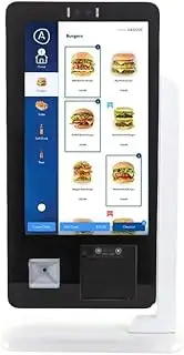 Desktop 15.6 inch Touch Screen self-Service Terminal Restaurant self-Service Ordering Machine Windows with 2D Scanner and 58mm Printer 8G+128G, unattended Payment Terminal